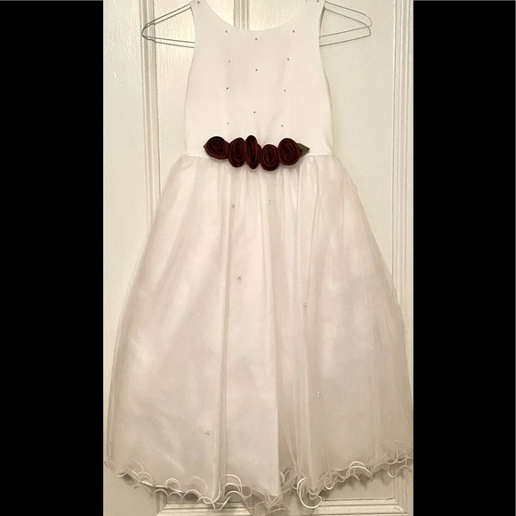 David's Bridal Junior Bridesmaid Flower Girl Dress SIZE WHITE
